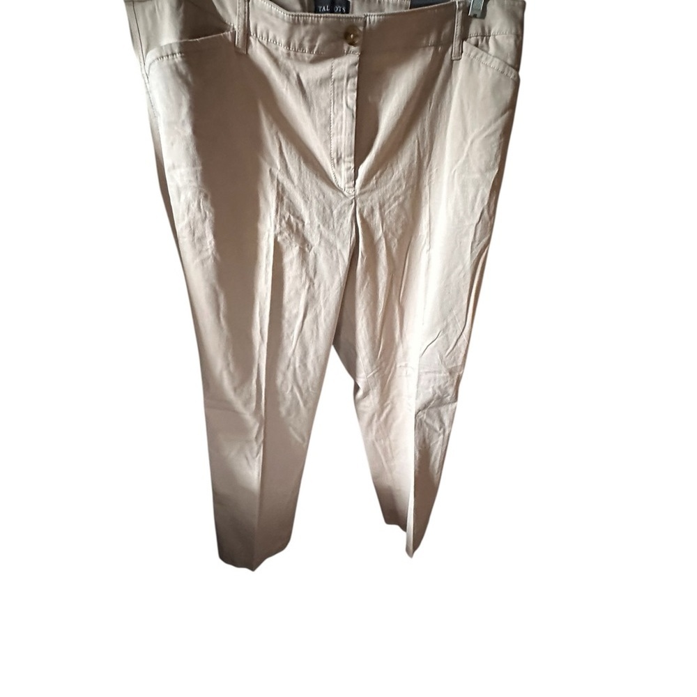 Talbots women’s size 18 Tan The Perfect Chino. Classic cotton straight leg NWT